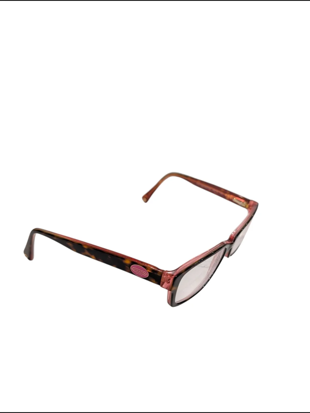 Coach women’s eyeglass frames translucent pink tortoise Eye Wear Classic Coach
